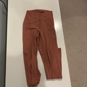 Lululemon, size 2, salmon leggings